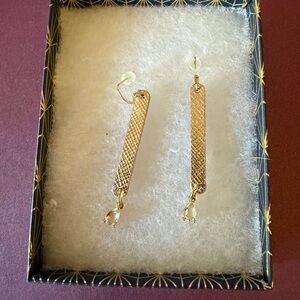 Nickel & Suede RoseGold Dangle LeatherEarrings